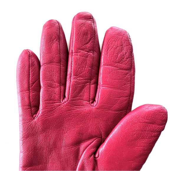 Bjorn Borg Pink Studded Leather Gloves - Picture 5 of 8